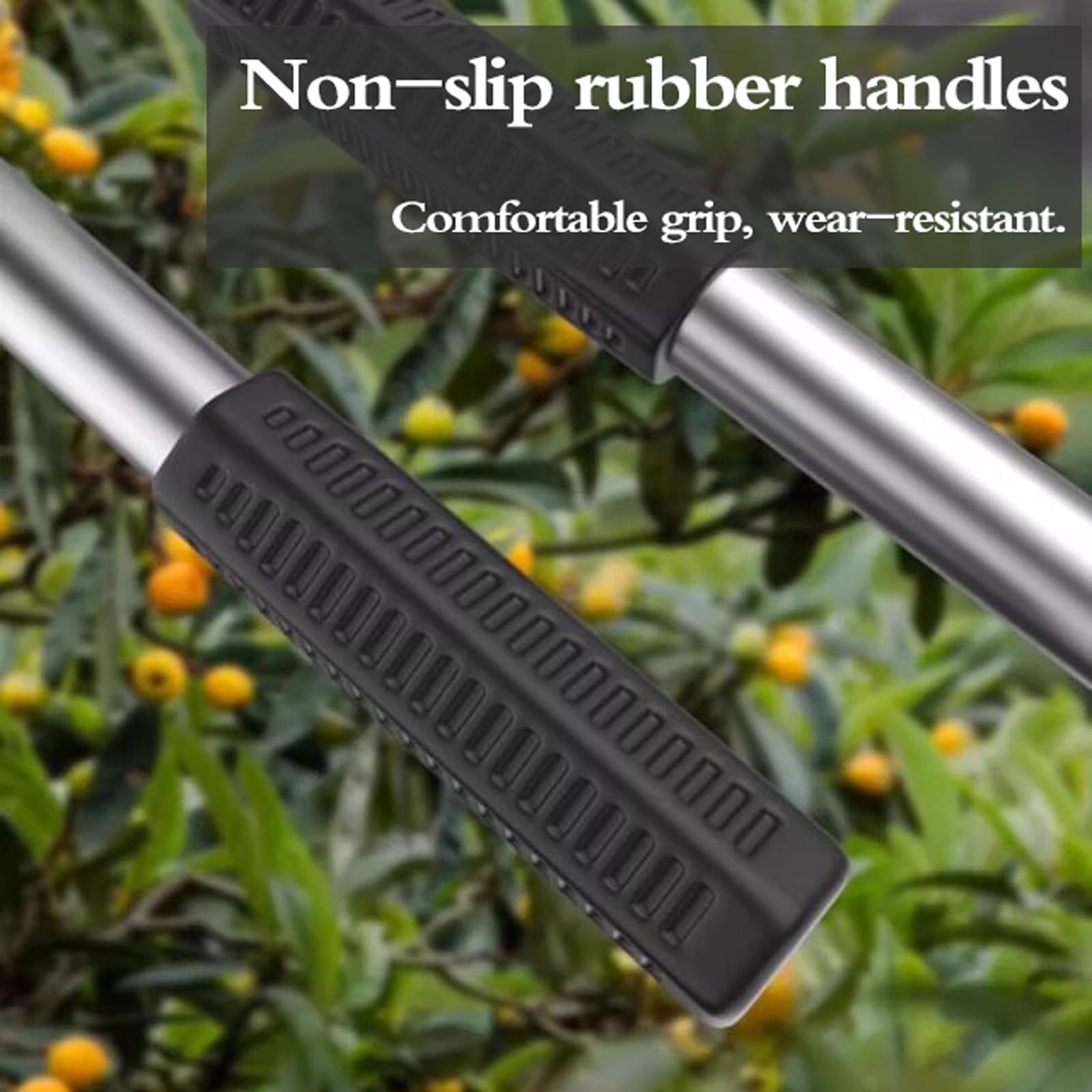 Raccogli Mele,Raccogli Frutta con Palo in Acciaio Inox Leggero,Raccogli Frutta Telescopico,Bastone Raccogli Frutta,Facile da Montare,per Raccogliere Fruttas da Luoghi Alti