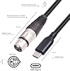 Cable XLR hembra a USB C, cable de micrófono USB C de 3.3 pies, conector adaptador USB tipo C a XLR hembra compatible con dispositivos USB tipo C para smartphone o MacBook 5