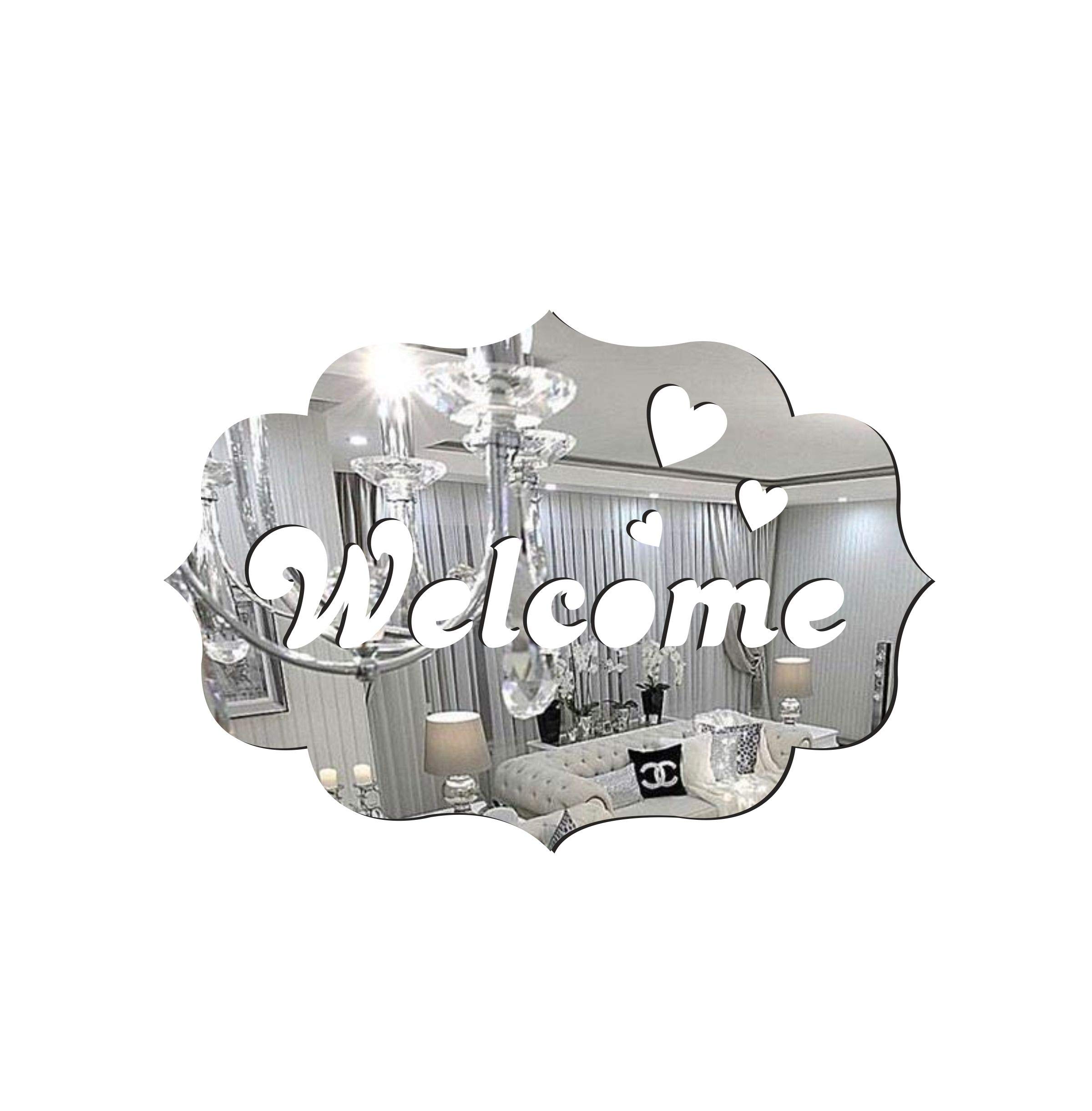 Decor Kafe Acrylic 3D Welcome Acrylic Mirror Wall Sticker (Silver) - Pack of 1 (B07X87G1MY) Amazon Price History, Amazon Price Tracker