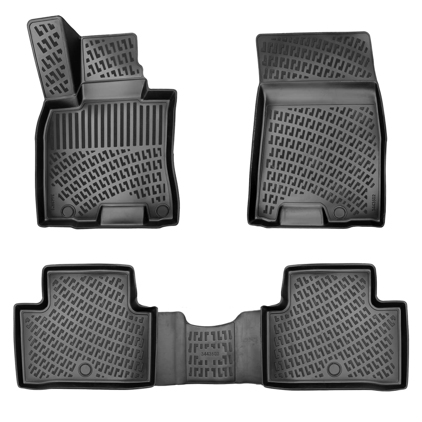 Croc Liner Floor Mats Front and Rear All Weather Custom Fit Floor Liner Compatible with Genesis GV70 / 2022-2023