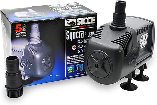 Miniatura 15 de SICCE Syncra Silent 1.5 Multifunción 357 GPH Bomba de agua sumergible Hecho en Italia 23W Ultra silencioso Durable acuario tanque de peces