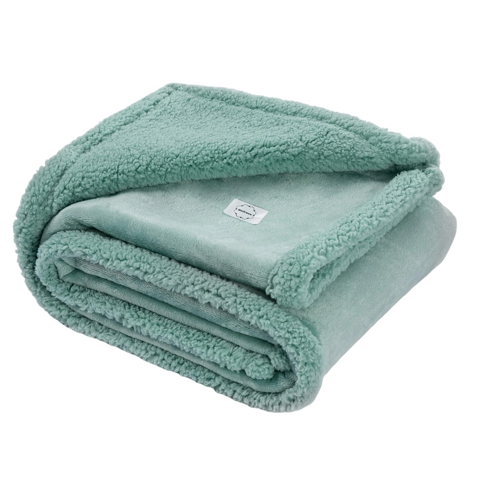 Waterproof Green Dog Blanket Reversible Pet Bed Cover Puppy Throw Blankets Leakproof Sofa Couch Cover Cat Pet Jacquard Blanket for Warm Fluffy Washable Mat-Green,L-65x57in