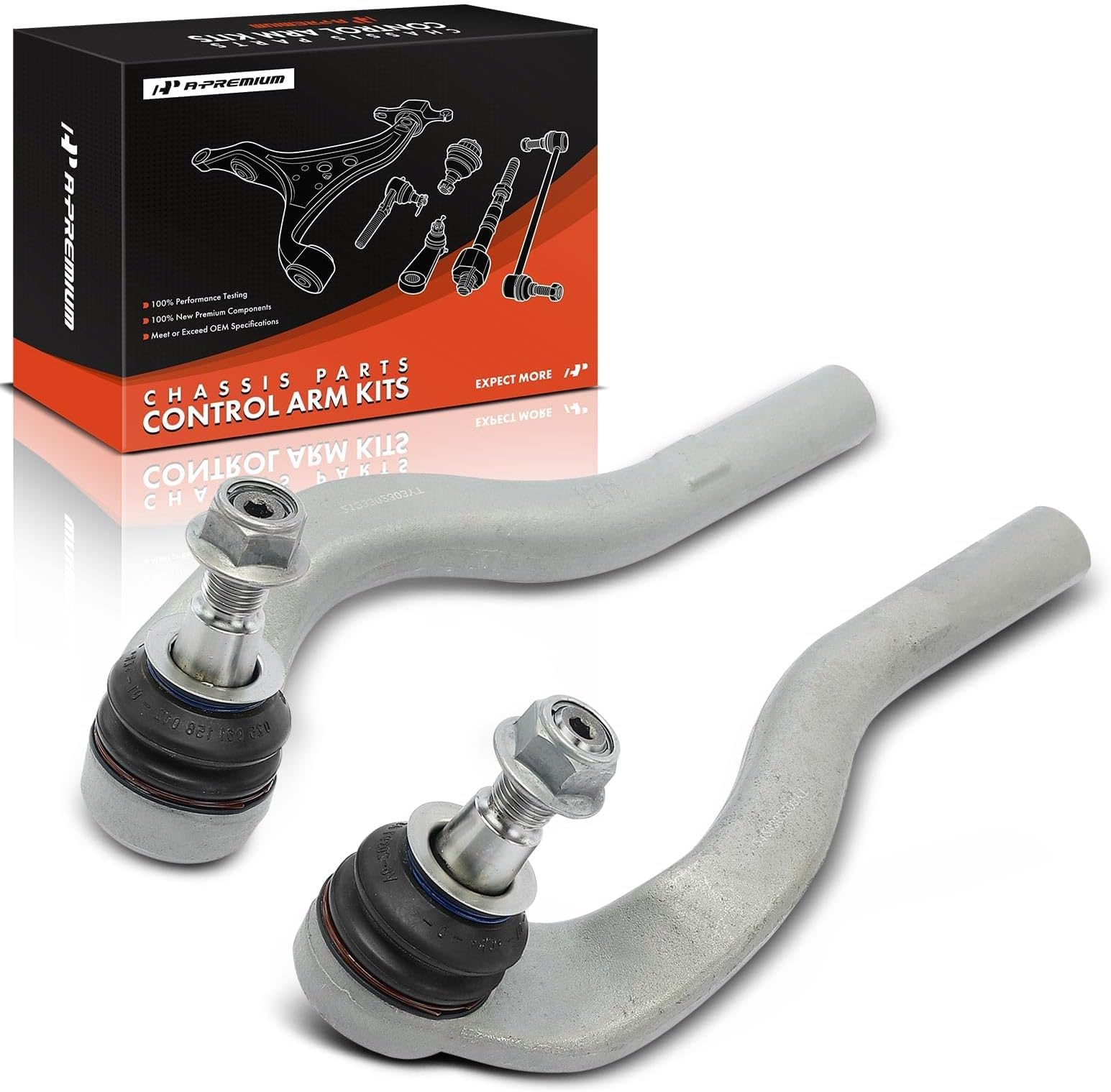 A-Premium 2 x Front Outer Tie Rod Ends, Compatible with Mercedes-Benz E250 (2014), E350 (2010-2013), E400 (2013-2014), E550 (2010-2011)