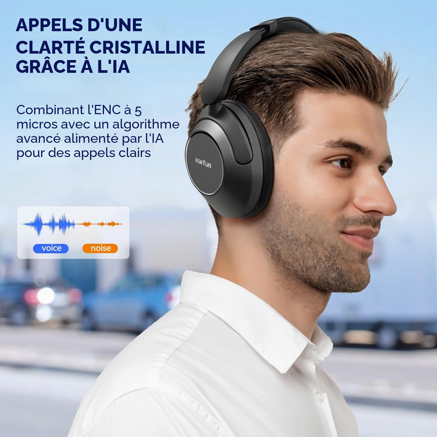 EarFun Wave Pro Casque Bluetooth sans Fil Réduction de Bruit Hybride