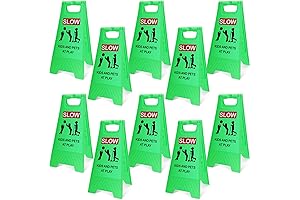 Macarrie Reflective Children at Play Signs, 10-Pack Warning Signs for Slowing Traffic