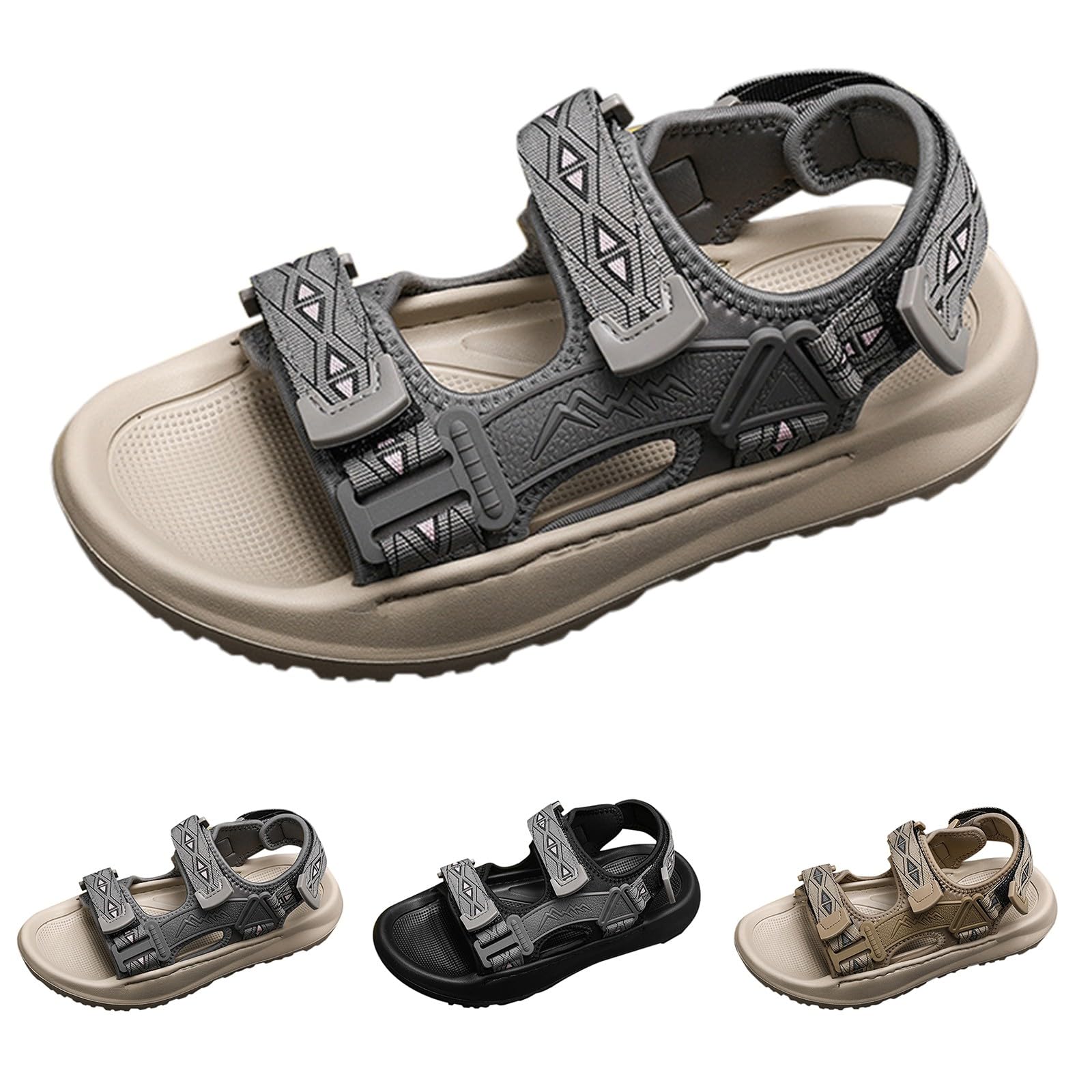 Sandalias ligeras, para exteriores, ajustables, tallas grandes