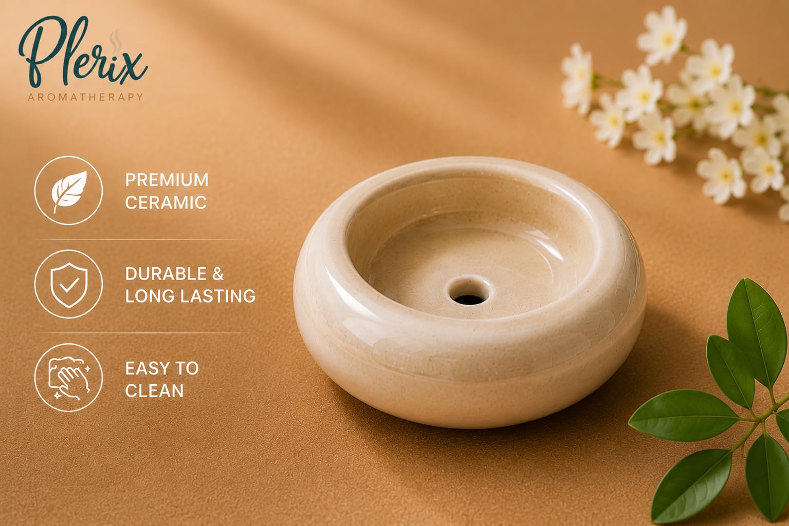 Premium Ceramic Incense Holder - Elegant & Ash Catcher -2