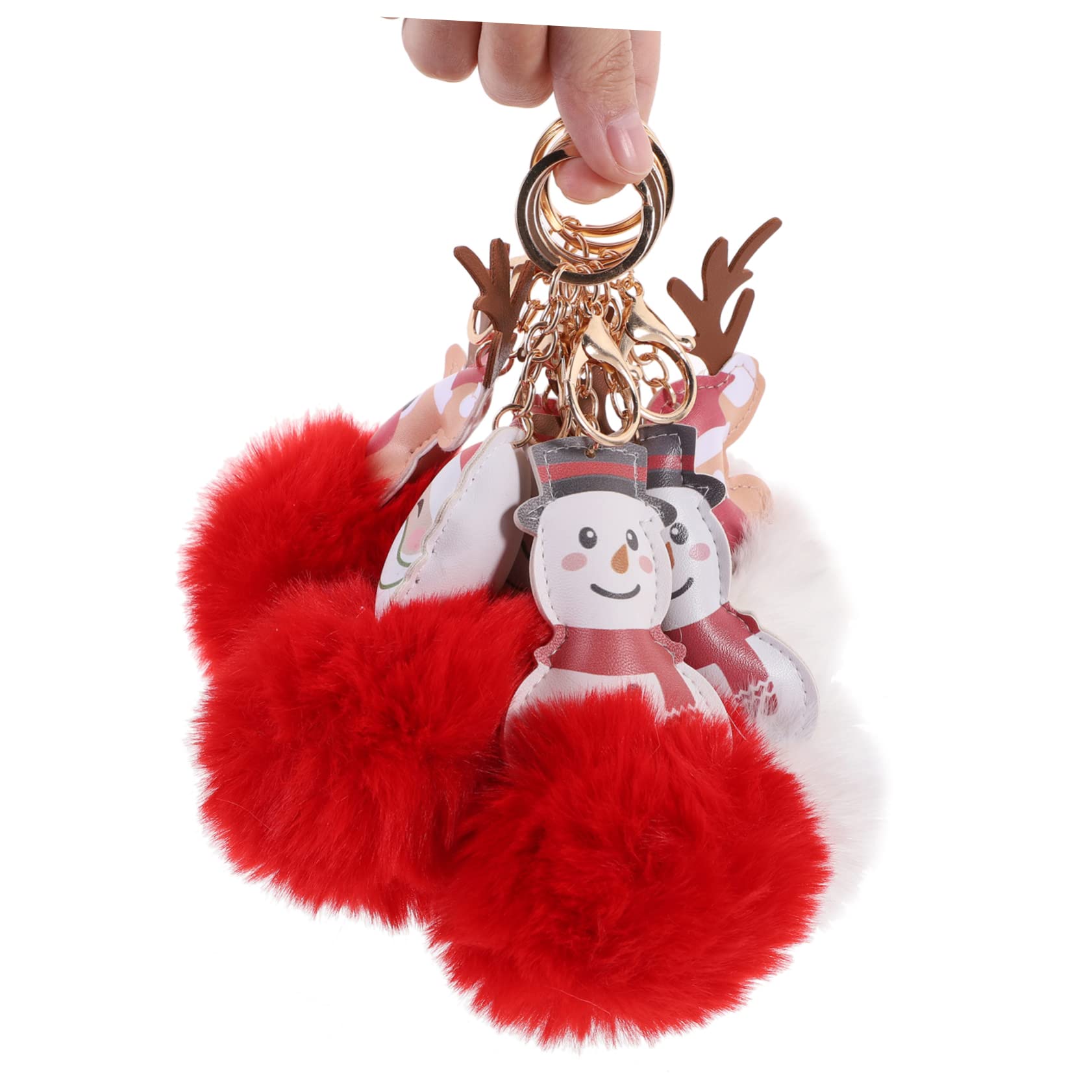 GALPADA Pz portachiavi con pallina di pelo portachiavi con pompon portachiavi delle vacanze gancio portaborse palline natalizie ciondolo portachiavi bomboniere natalizie Tessuti felpati