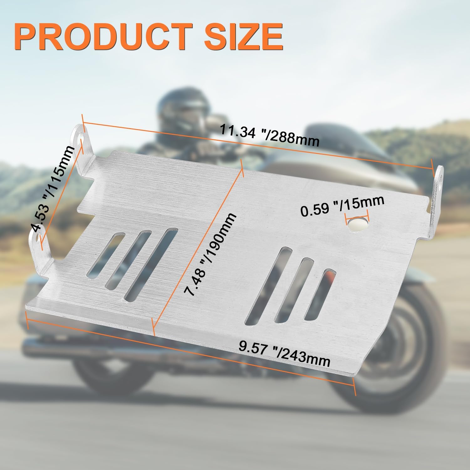 AUFER Lower Engine Base Chassis Protection Guard Skid Plate Cover Compatible With For 2024-Later Touring CVO Road Glide ST FLTRXSTSE FLTRXSE FLTRX CVO Street Glide FLHX FLHXSE Skid Bash Plate