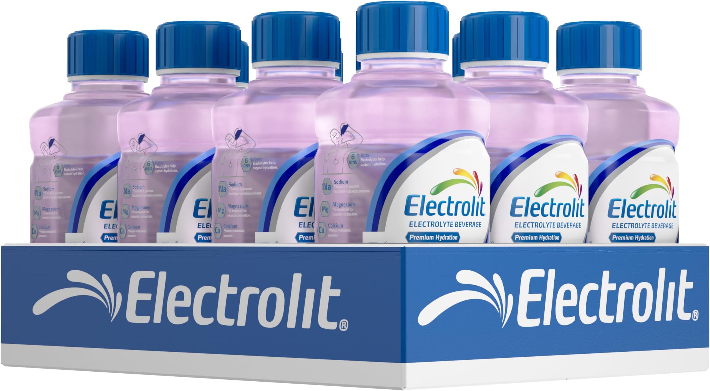 Electrolit, Electrolyte Beverage, Berry Bliss, 21 Fl Oz (12 Pack)
