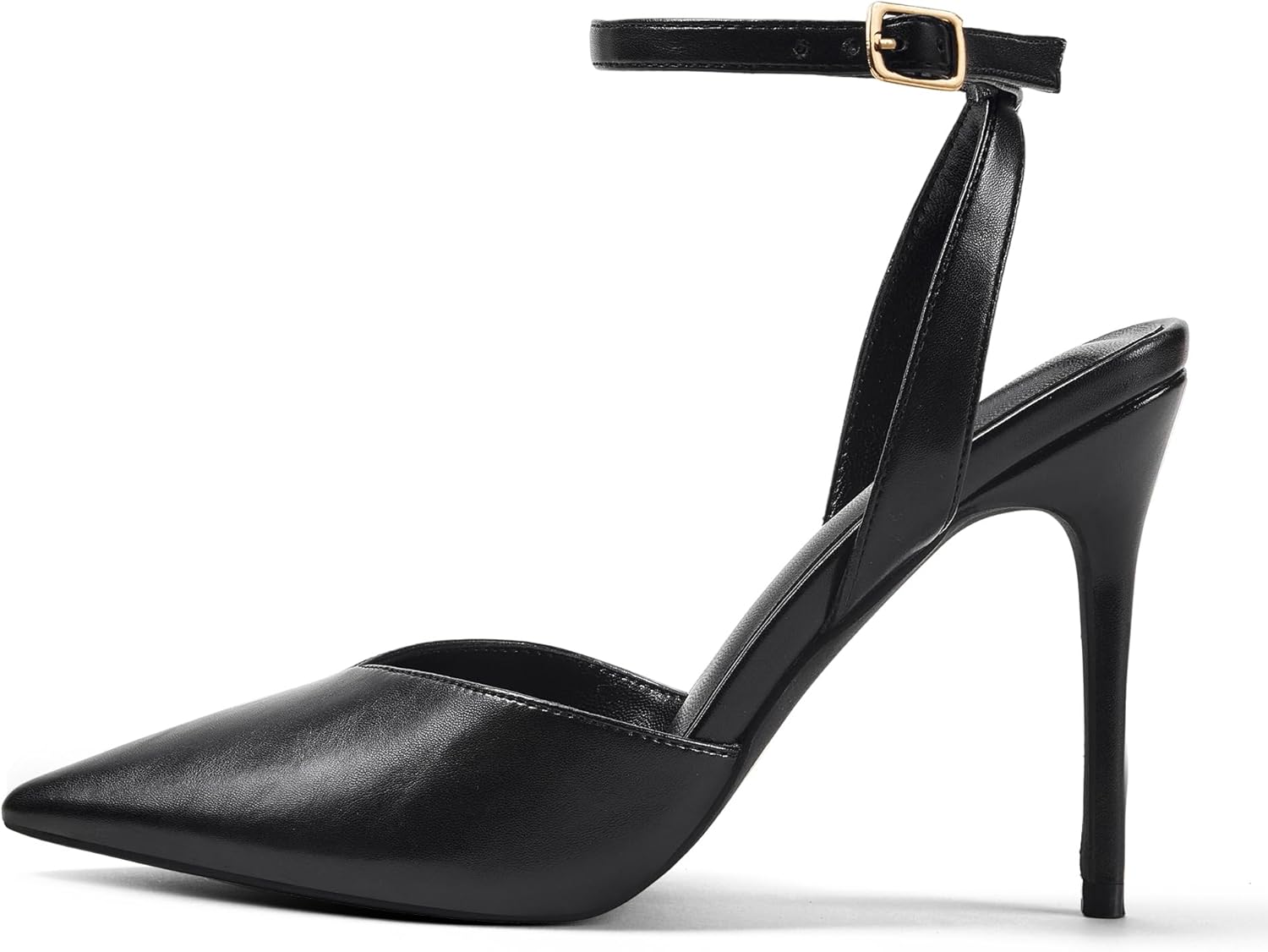 Elisabet Tang Women's Elegant 4 in Pumps Sexy Closed Toe Stilettos Stylish Pointed Toe Heels Adjustable Ankle Strap Daily Party Work Shoes - Image 4