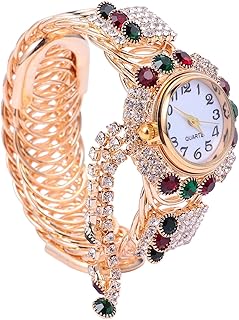 Lady Watches Women's Bangle Watch - Ladies Watches Quartz Watch Rhinestone Watches Bracelet Watches for Women - Red Green Alloy Bracelet Watch