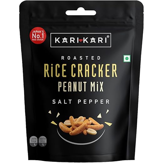 Kari Kari Salt Pepper Rice Cracker Mix 50g