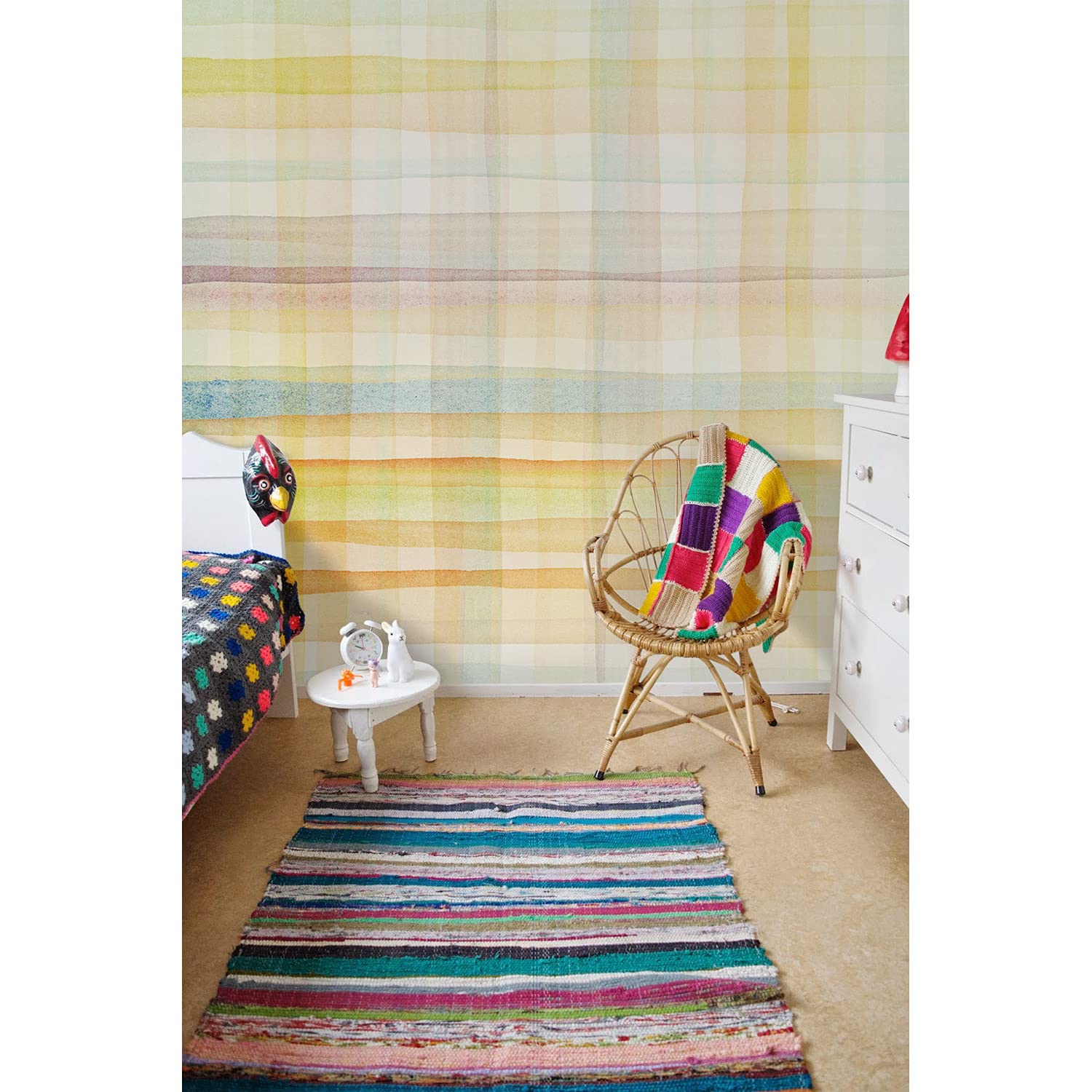 Papier peint cuisine et chambre arc-en-ciel pour rénover facilement vos murs