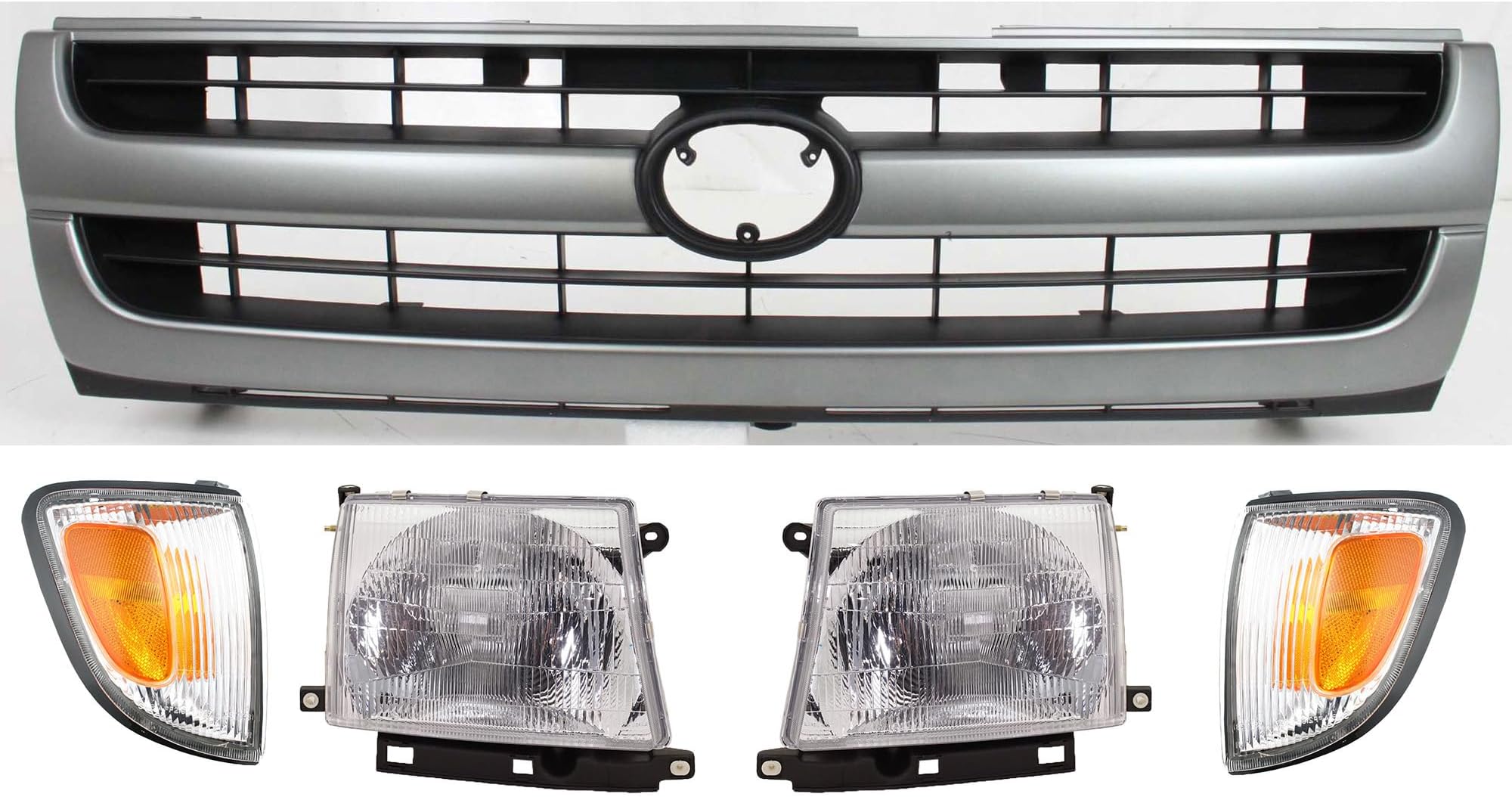 Toyota T100 Replacement Headlights Pair Pair Of Halogen Headlights (Left & Right) For 1993-1998 Toyota T100 Pickup - DOT/SAE 06 Toyota Tacoma Headlights - Foto 4