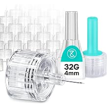 ONE-CARE Pen Tips 32G x 4mm, 100 Count, Twist-On Design for Standard Pen Devices, Thin-Wall Structure