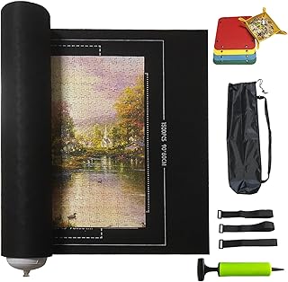 Jigsaw Puzzle Storage Roll Mat of 1500 Pieces, Puzzle Mat, 46"x26" Portable, Non-Slip Rubberized Bottom. Jigsaw Puzzle Ma...