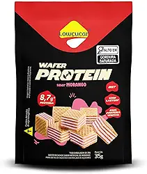 Lowçucar Wafer Protein Sabor Morango 115g