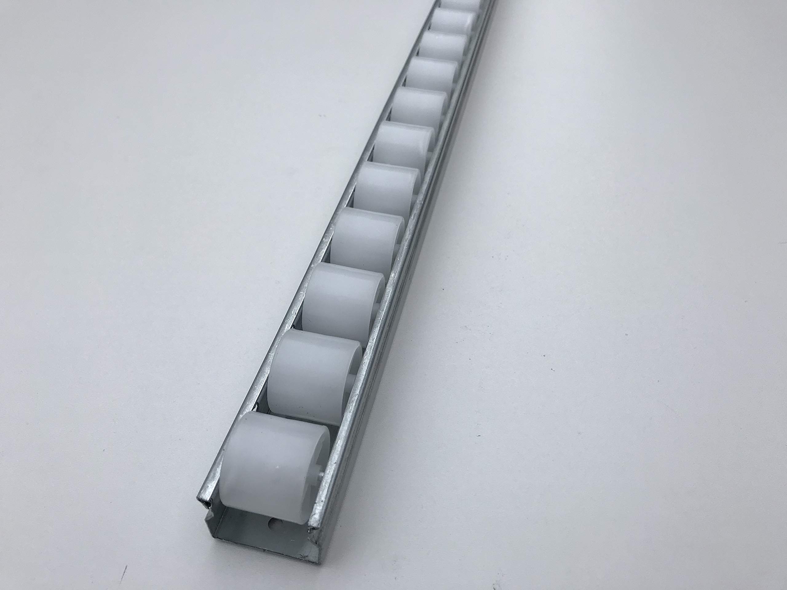 roller track flow rail roller gravity conveyor with plastic wheels dia 28 mm white (length: 1 m)