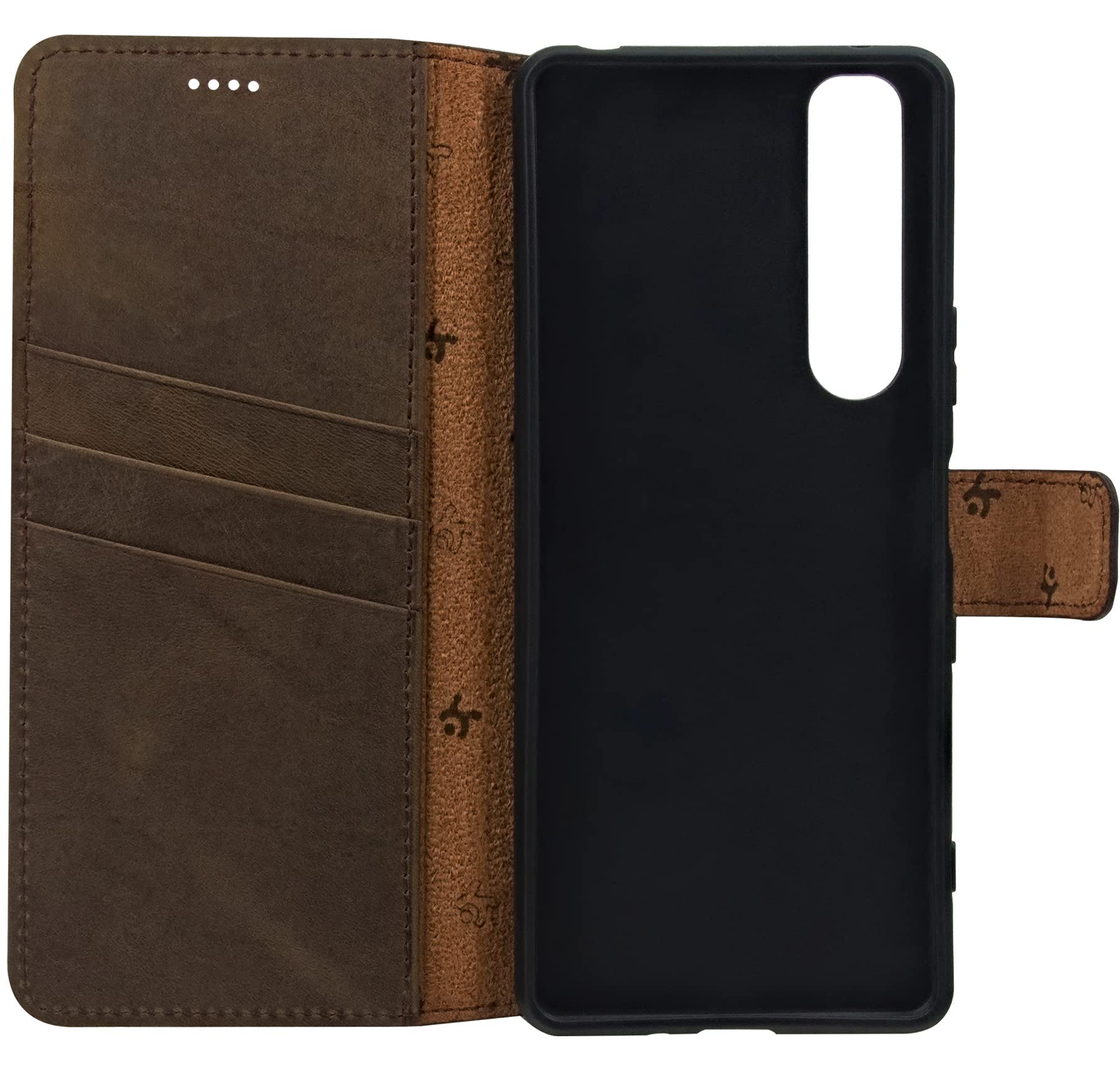 Suncase Custodia in vera pelle *Slim-Edition* compatibile con Sony