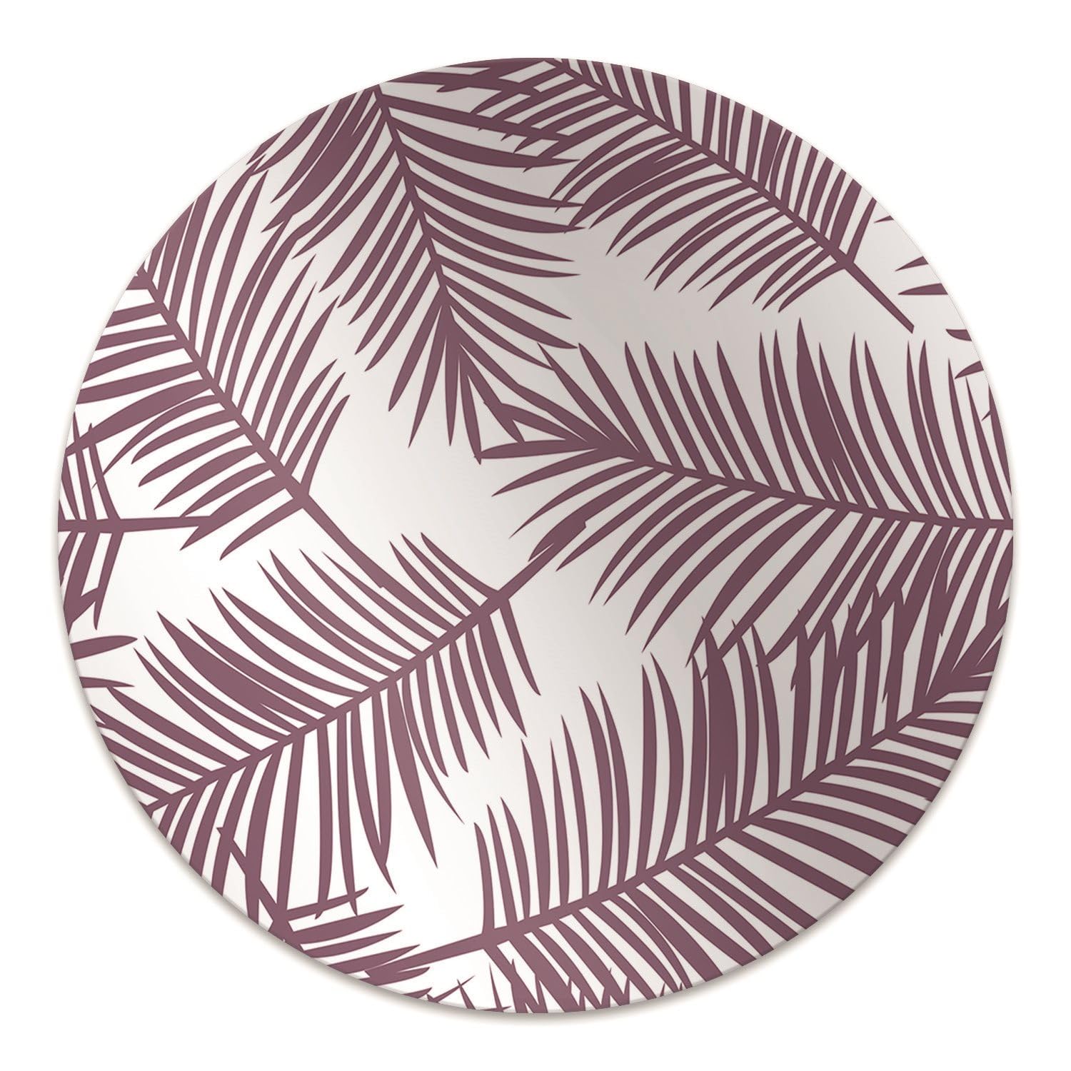 Tapis de chaise ø100 cm rond en PVC transparent motif feuilles pourpres pour sol