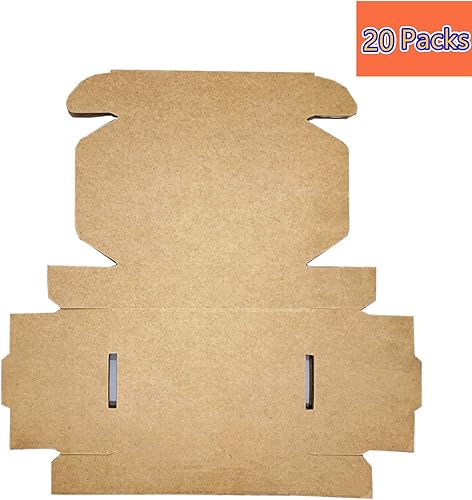 Miniatura 8 de Cajas pequeñas de cartón corrugado de 6 x 2 x 2 pulgadas, caja de correo de cartón reciclable para almacenamiento y envío, paquete de 20