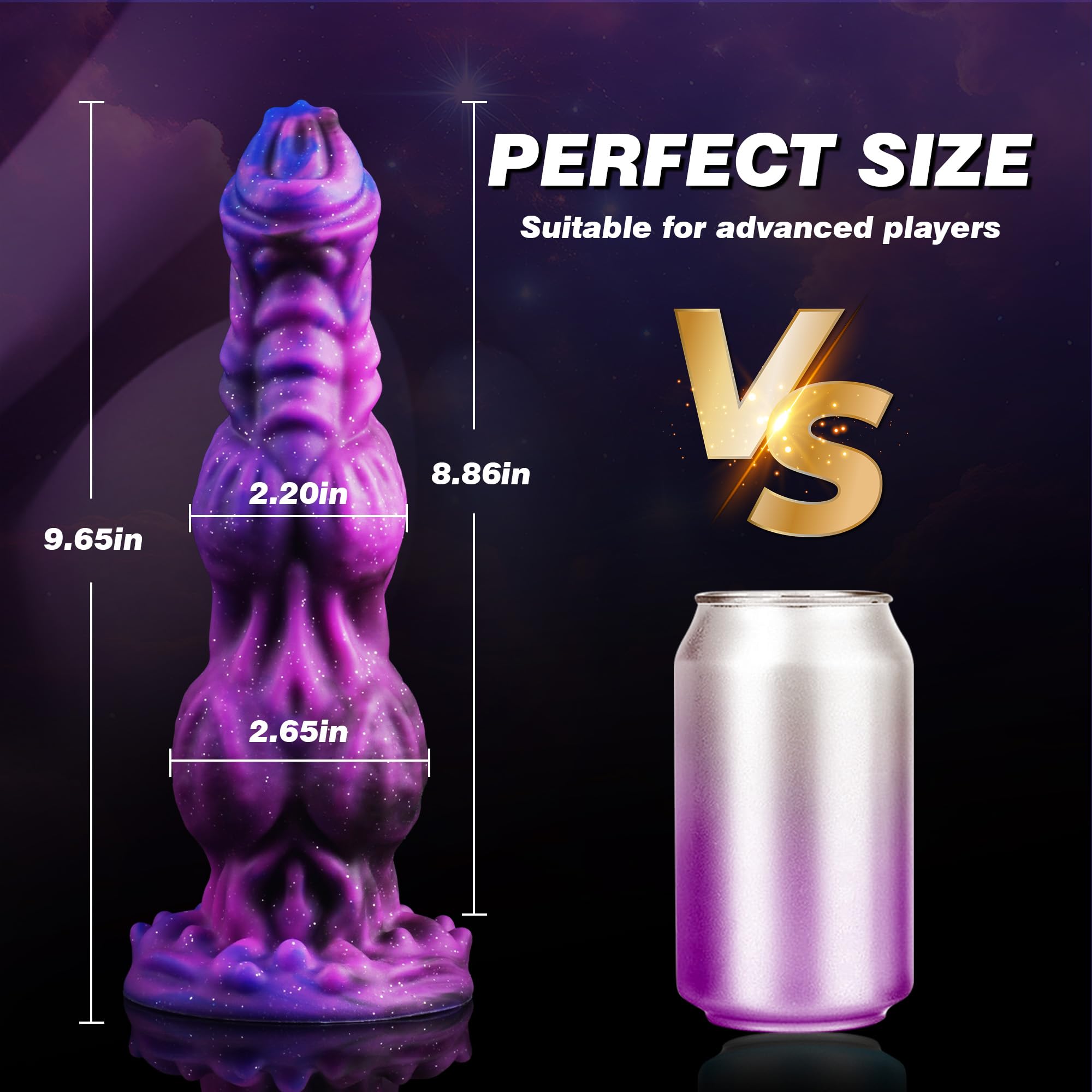 9.6" Monster Dildo Fantasy Horse Dildo with 2 Big Knots, Huge Knot Dildos Thick Dog Dragon Dildos with Strong Suction Cup, Anal Toys for Men Gay, Adult Toys for Women Men: Purple