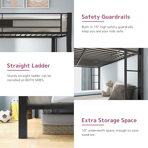 Miniatura 4 de ACME FURNITURE Limbra - Litera matrimonial XLQueen - 38005 - Negro arenoso