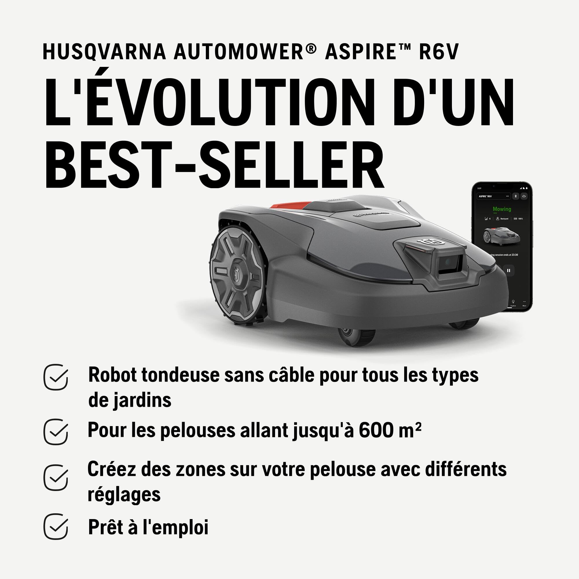 HUSQVARNA Automower® Aspire R6V – Robot Tondeuse sans Fil périphérique - vue 2