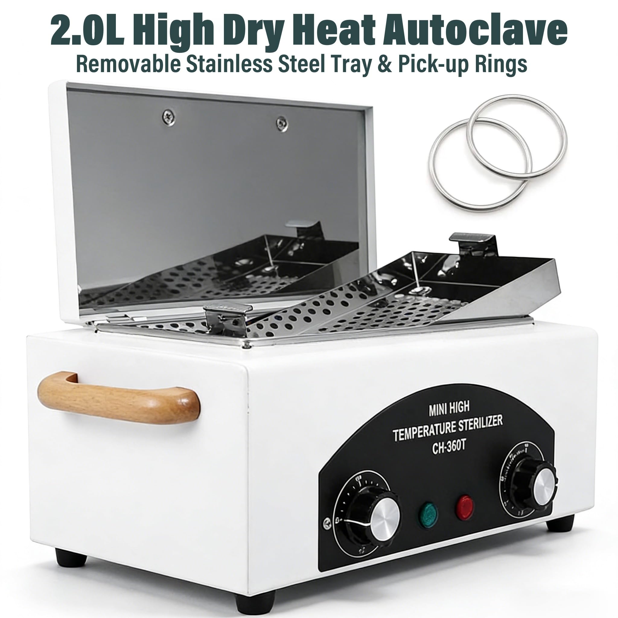 Esterilizador de alta temperatura, esterilizador de uñas con calor seco para herramientas de uñas, gabinete portátil para desinfectar herramientas, caja de limpieza eléctrica para este