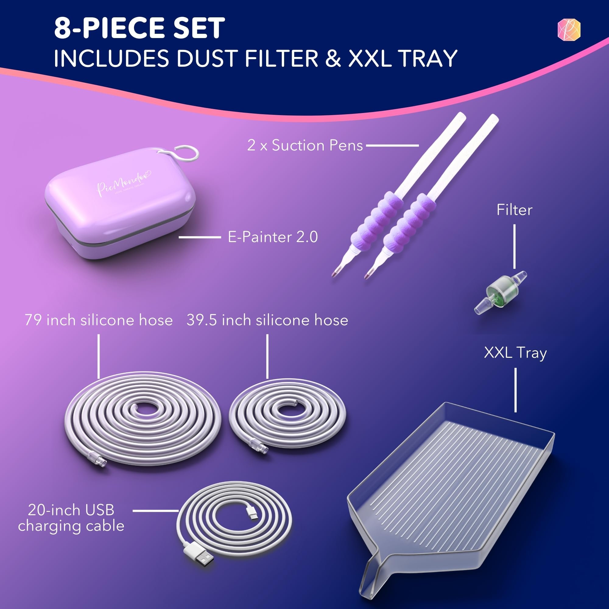 Elektrische diamantschilderstift met vacuümtechnologie, elektrische diamantschilderstift, oplaadbaar, IPX5 waterdicht, 2 reservepunten, doe-het- zelf kunstaccessoires voor volwassenen (blauw