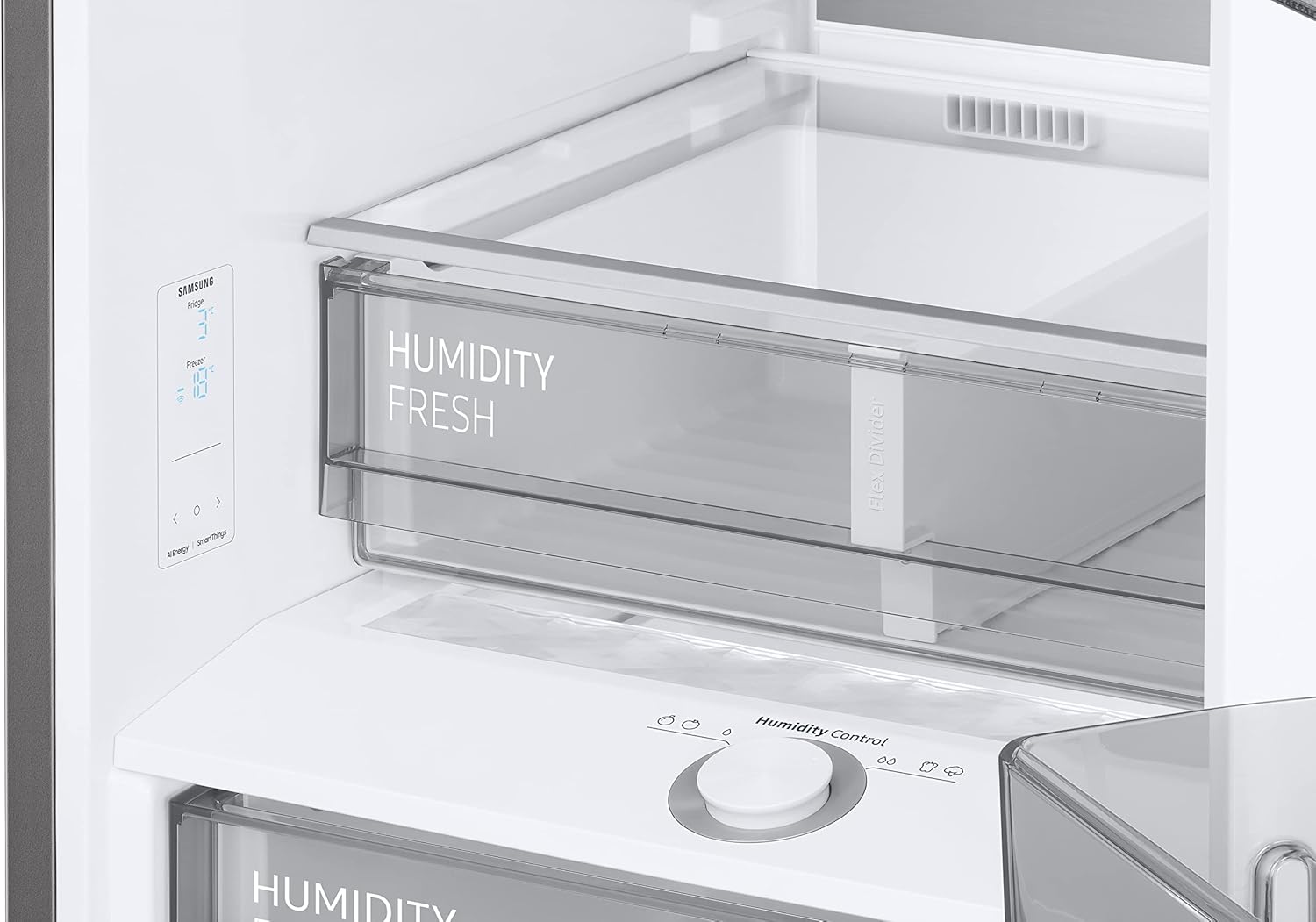 SAMSUNG RB38A7CGTS9/EF Frigorifero BESPOKE Combi 2M Inox da 387 L, Massima efficienza energetica con 10% extra, Tecnologia SpaceMax, Twin Cooling Plus™, Optimal Fresh [Classe di efficienza energetica A]
