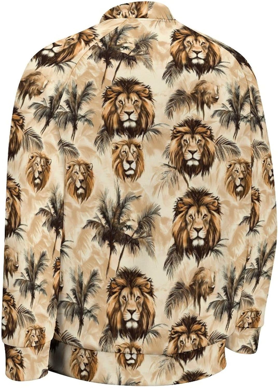 Lion Baseball Jacket Casual Sportswear Bomber Jacket Coat for Men Women