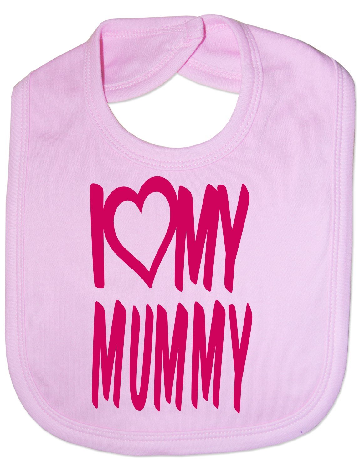 I Love My Mummy Boys Girls Baby Feeding Bib Gift One Size Pink