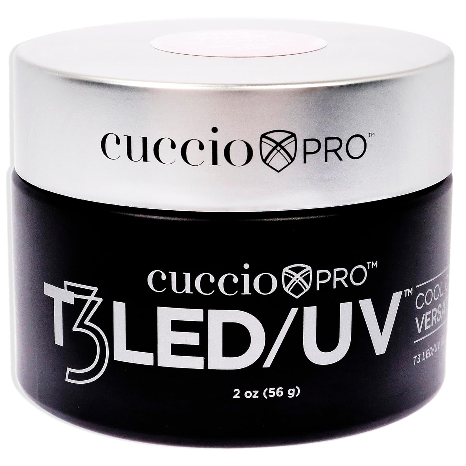 Cuccio Pro T3 LED/UV Cool Cure Versatility Gel - Self-Levelling Gel With Calcium - Incredibly Flexible - Strong Adhesion - High Shine Finish - Fast Application - Opaque Petal Pink - 2 Oz Nail Gel