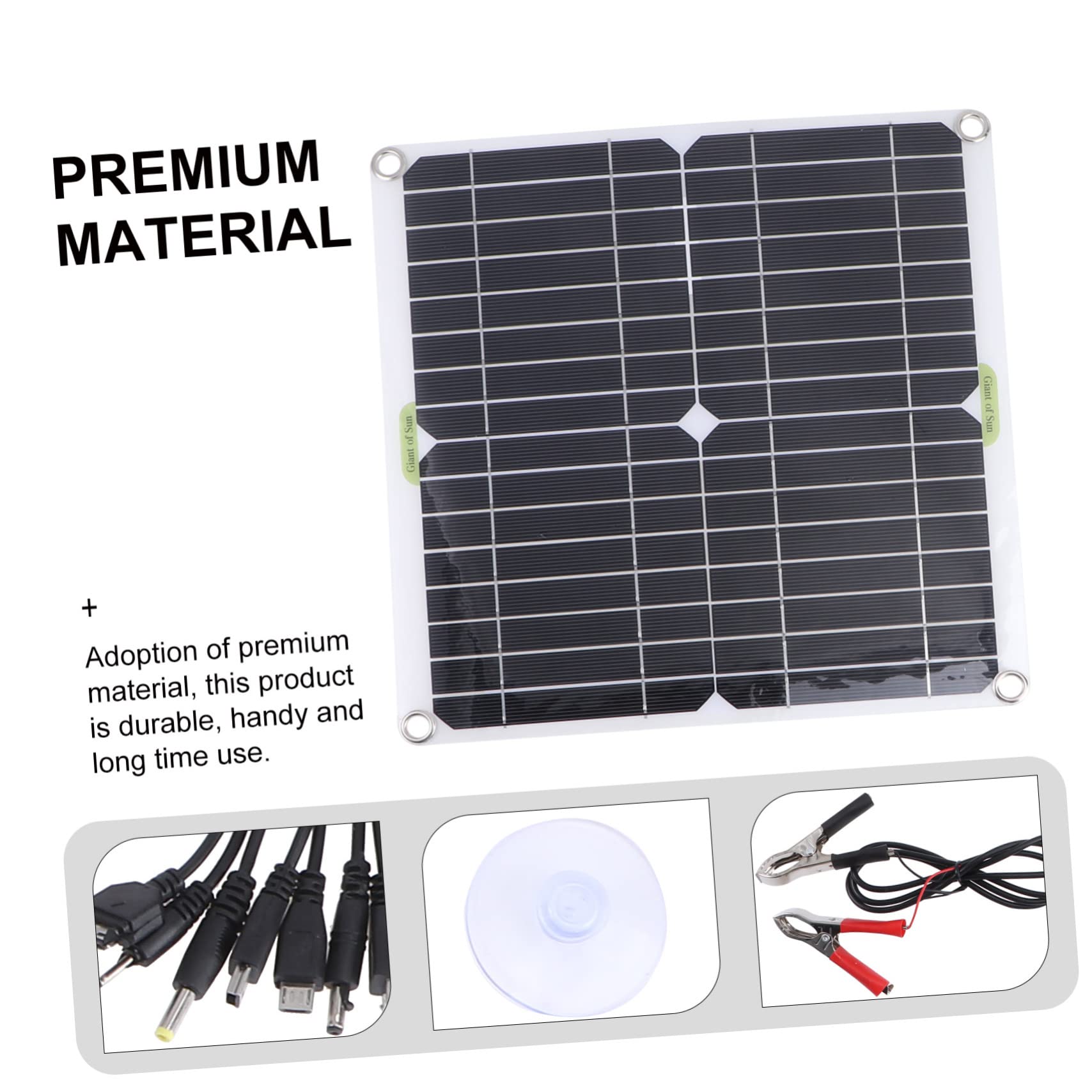 Pannello Solare Monocristallino 200w Set da 1 Nero | Efficienza di Uscita Elevata, Rapporto 98%, per Viaggio e Attività All'aperto