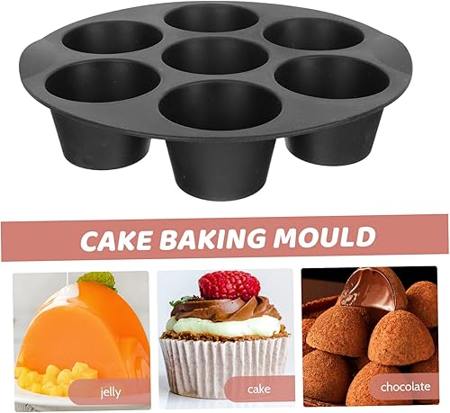 Miniatura 4 de FELTECHELECTR 7 Cake Baking Cup Cake Molds Candy Mold Silicone Muffin Cake Cups Silicone Baking Pan Silicone Cupcake Mold Air Fryer Cake Mini Pan