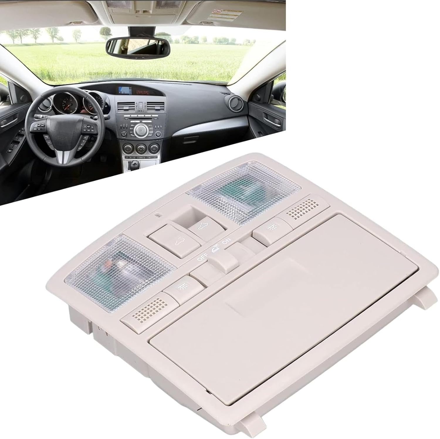 Car Sunroof Light Switch for Mazda 3 10‑12 Overhead Sunroof Switch Console Down Light Glasses Storage BBM669970B75 S4C-69-970A-30 GS4C-69-970B-30