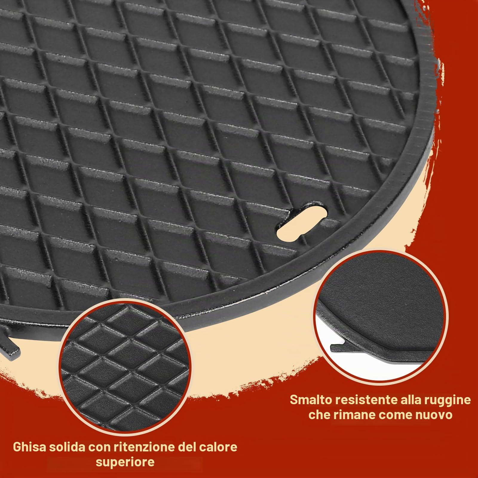 Denmay Piastra in ghisa per barbecue Weber Gourmet BBQ System, in ghisa di ricambio per Weber GS4 Spirit II 200/300, Griddle Plancha accessori per Genesis II E-310, LX S-440