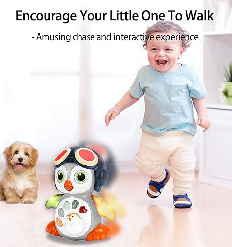 Miniatura 4 de Juguetes musicales para bebés de pingüino que gatea  Juguete de tiempo boca abajo para bebés de 0-3, 0-6, 6-12, 12-18 meses, aprendizaje de música,