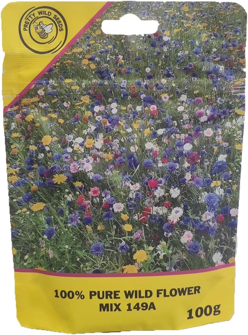 Mix 149a 100g Wild Flower Meadow Certified Seeds Over 25 Species of Flower NO Grass Amazing Value Bulk Wholesale
