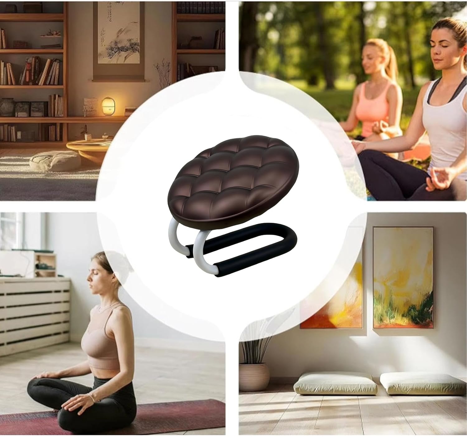 Meditation Bench - Mindfulness Prayer Seat, Ergonomic Kneeler Stool, Long Lasting Portable Comfortable Cushion | Relaxation Support for Women Men Adults Seniors Beginners Offices Zen Room Yoga