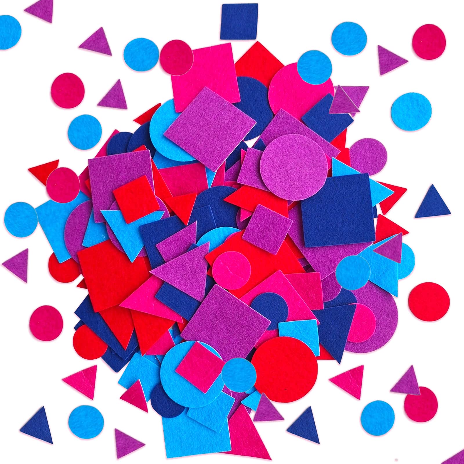 Geometric Stickers, Felt Stickers for Kids, Felt Geometric for Crafts, Craft Supplies for Scrapbooking 170pcs 2.5cm to 5cm Size
