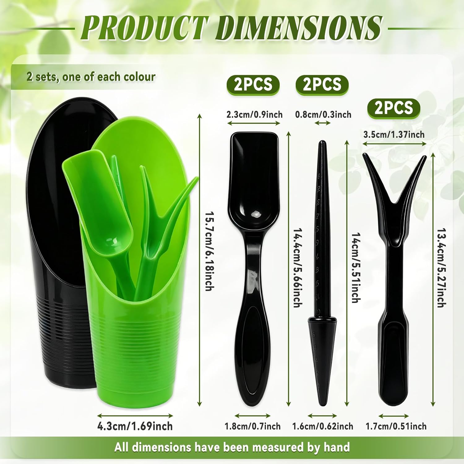 9 PCS Garden Soil Scoop Sets Garden Shovel Plastic Succulent Kits image 2