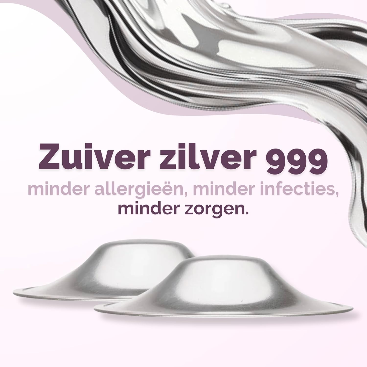 Livella Zilveren tepelhoedjes