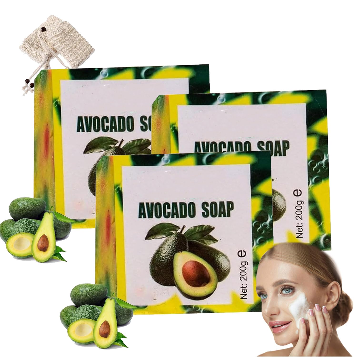 Yamusa Avocado Soap, Yamusa Avocado Soap for Skin Tag, Yamusa Avocado Soap By Dr Mpiima Arafat, Avocado Soap Bar, Nourishing Soap, Cleansing Soap, African Soap for Face, Pear Soap (3)