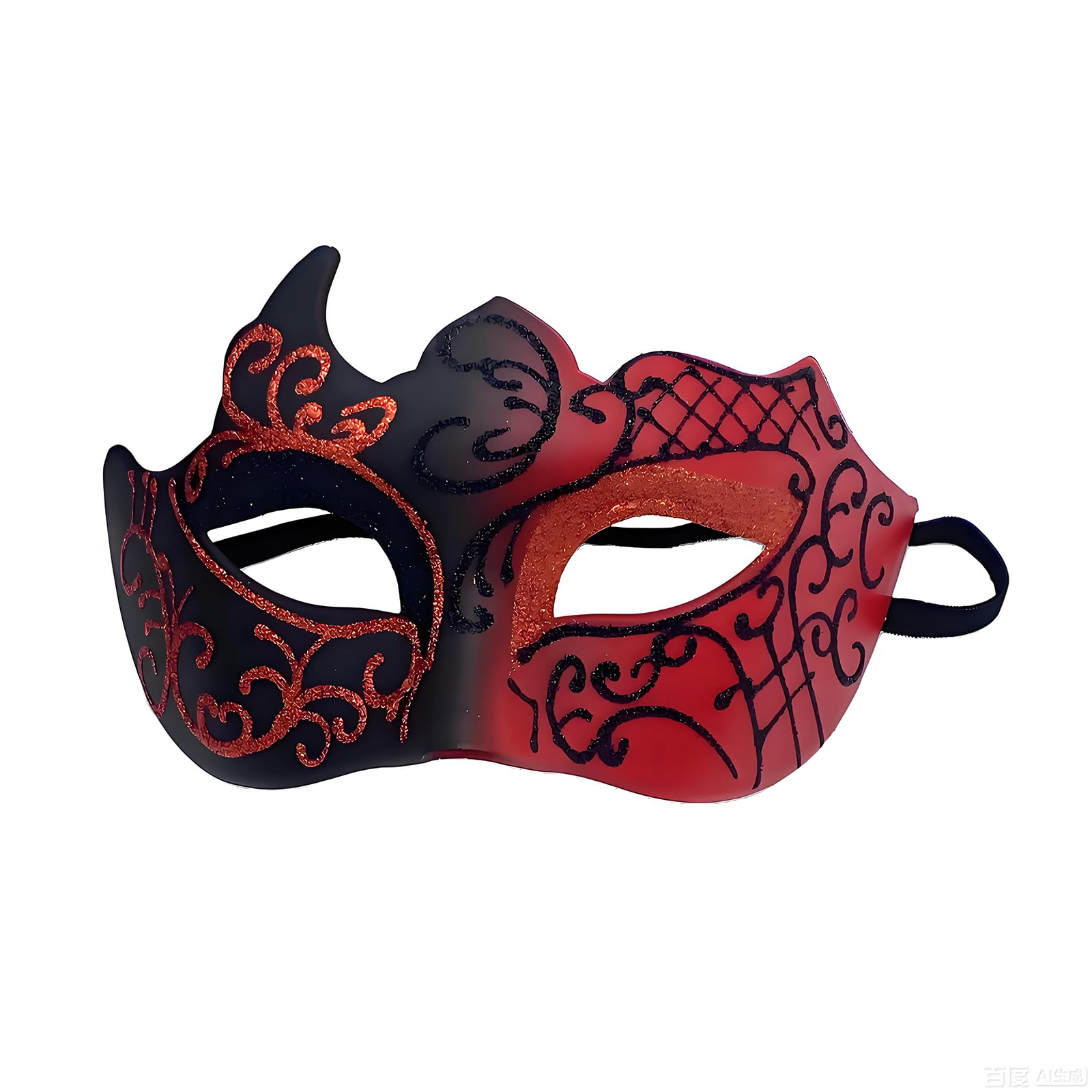 AMWYODK Men's masquerade mask, Venice mask, Easter mask, suitable for Halloween, carnival, party, prom, club costume mask.(Red) — image 1