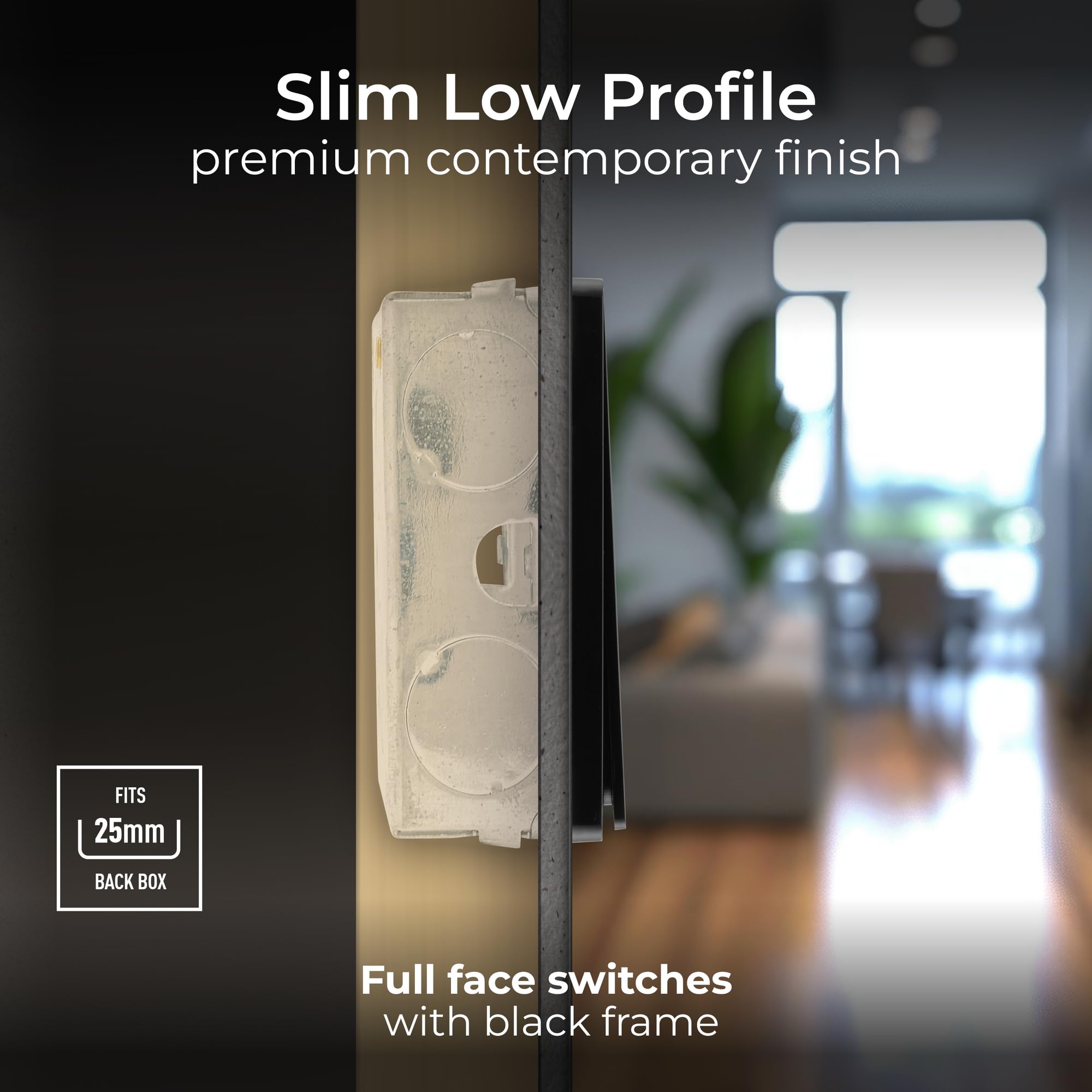 BG Electrical Double Wall Light Switch, 2-Way, Edge-to-Edge Rockers, Screwless Appearance, Round Edges, Evolve, Satin Brass - Image 3