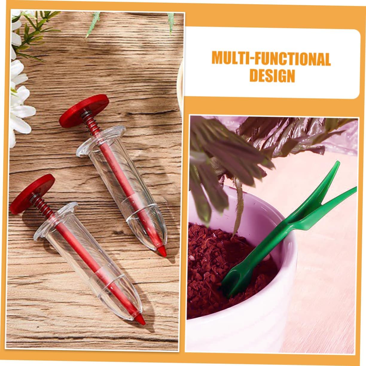 Toddmomy Manual Seed Seeder Tool Plastic Grass Seed Spreader Hand Held Seeder Dispenser Gardening Accessories