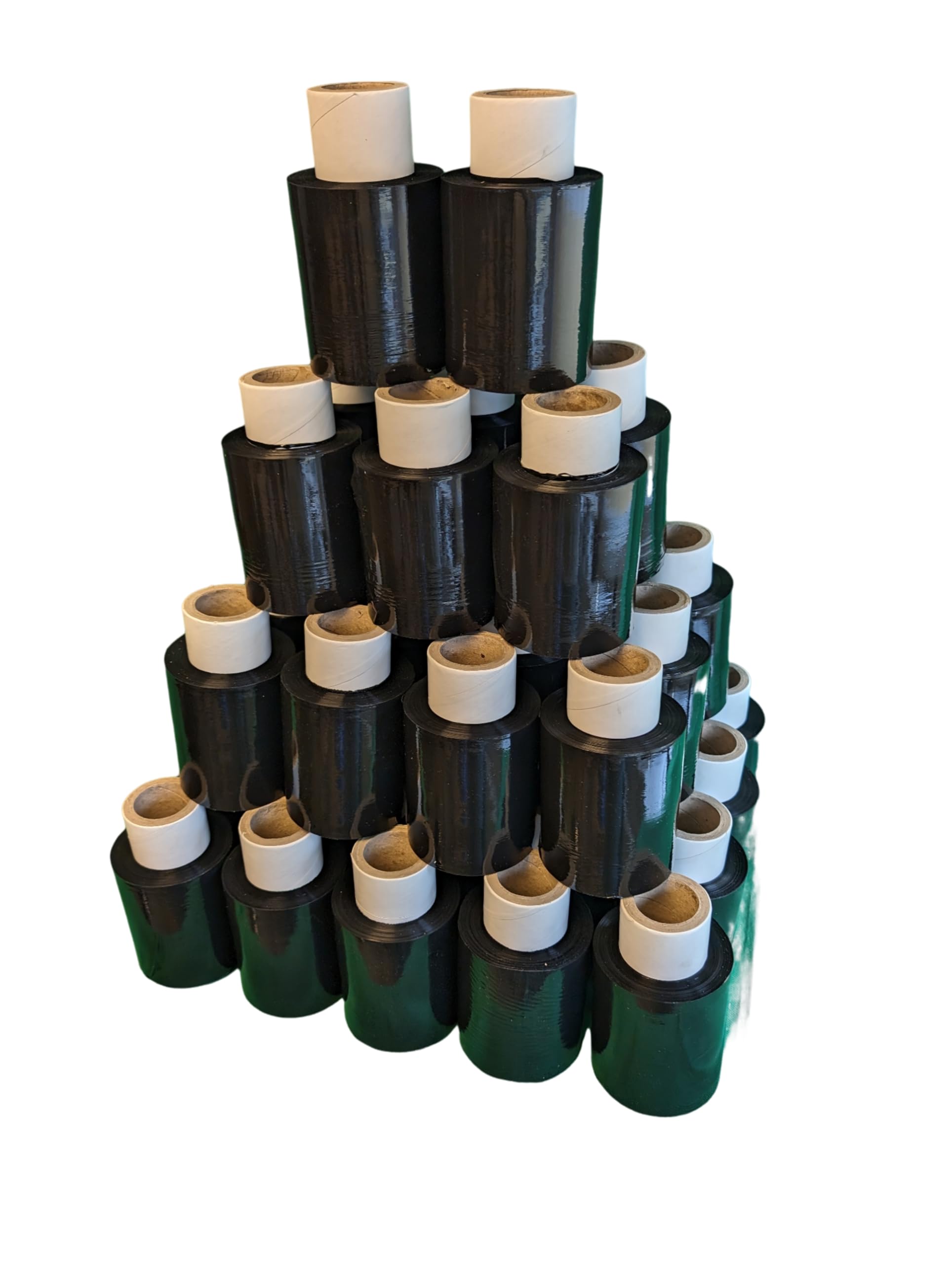 40 x Mini Stretchfolie 10 cm Rollen 23 my (schwarz)